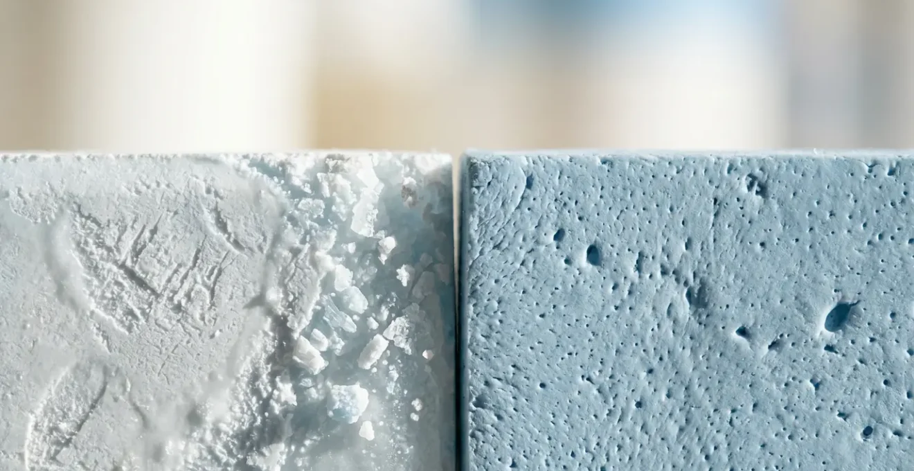 Comparación visual de comprimidos y chicles de nicotina con enfoque en salud dental