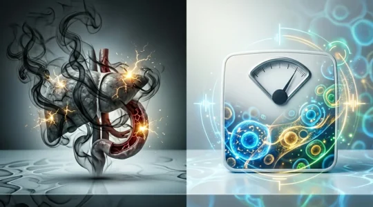 Comparación visual de los efectos del tabaco versus el aumento de peso en la salud diabética