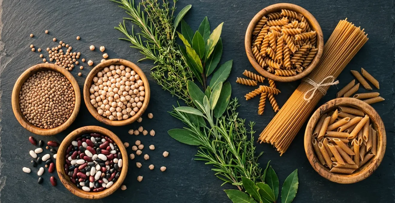 Comparación visual entre legumbres y pasta para el control de la insulina