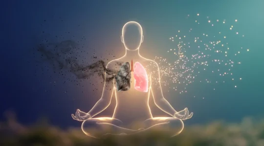 Visualización de pulmones sanos y libres de tabaco durante sesión de sofrología