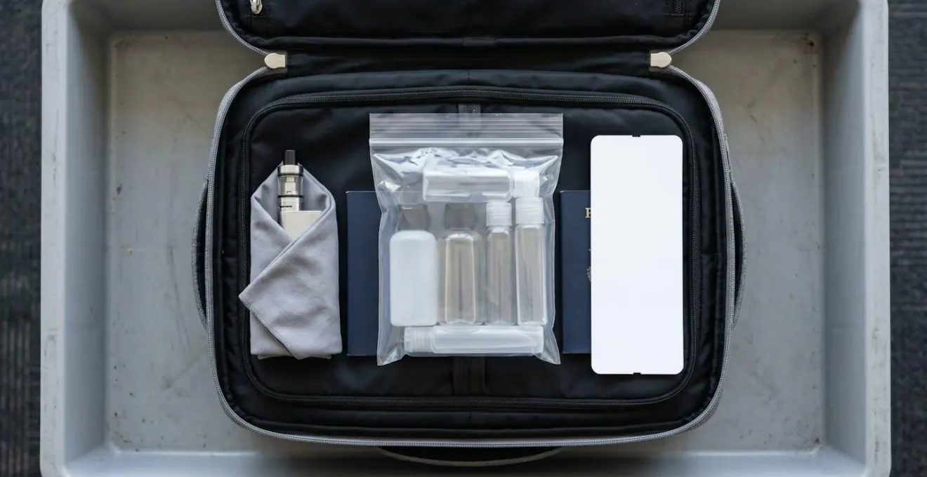 Preparación correcta del vaper para pasar el control de seguridad del aeropuerto